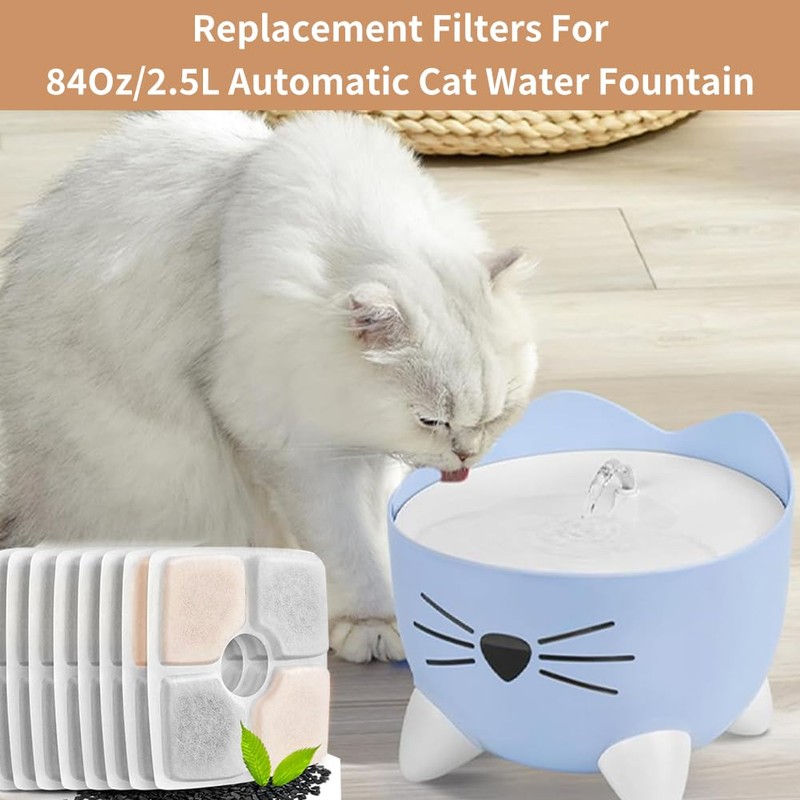 12 Pcs Cat Water Fountain Filter Compatible with Catit Pixi