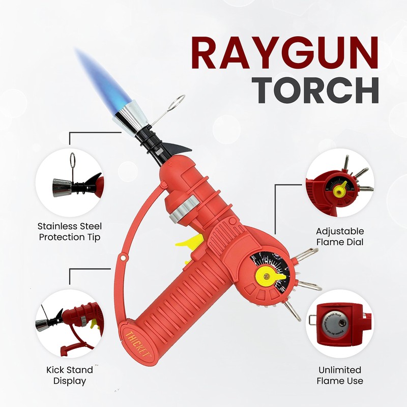THiCket Raygun - Encendedor con llama ajustable y cerradura de