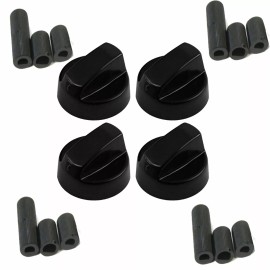 Universal Control Knob Black Stove Switch Knob for Campers & RV x8 & 24 Adapters