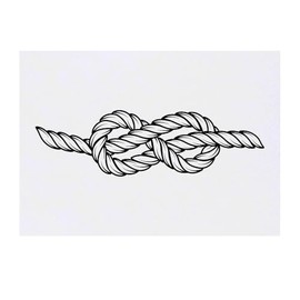 'Rope Knot' Temporary Tattoo - Water Resistant, Skin-Safe, Non-Toxic Transfer (TO00076103)