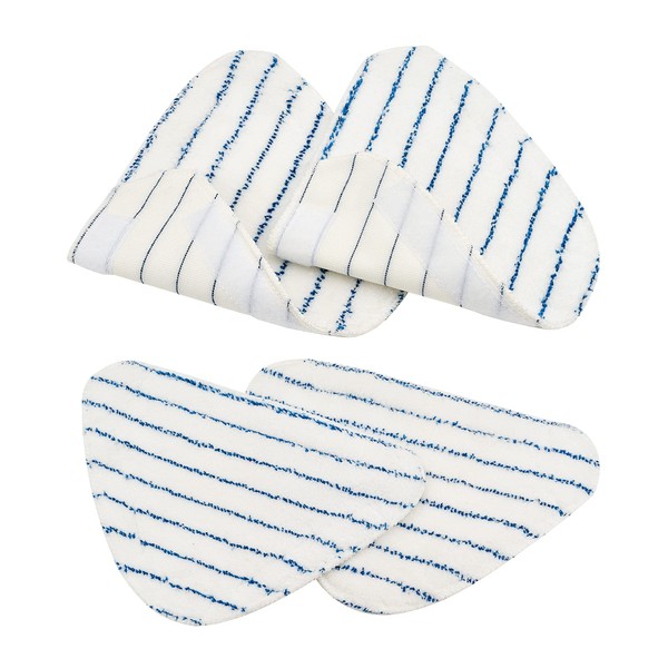 True & Tidy, Microfiber Mop Pad Pack Refill for STM-300 Steam Mop, Fits Other Steam Mops, Machine Washable up to 100x, 11 x 7.5 inch (4-Pack)