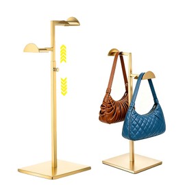 KMtilsh 2 Pack Purse Stands for Display,Gold Handbag Display Stand,