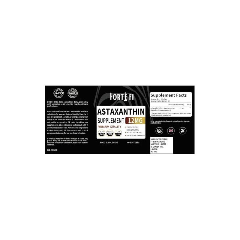 Astaxanthin – High Strength Astaxanthin Antioxidant Supplements for Skin, Eye