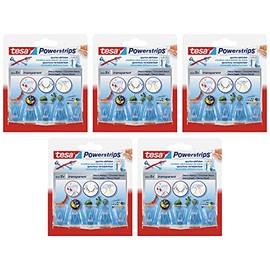 tesa Powerstrips Deco Hooks Removable for Light Items 5 Packs