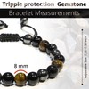 P&R:UK Triple Protection Crystal Bracelet – Gemstone Bead Bracelet with