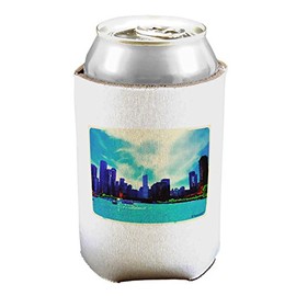 TOOLOUD Chicago Skyline Watercolor Can/Bottle Insulator Cooler - 2 Pack