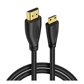CAMKOO Cable mini HDMI a HDMI 4K de 6.6 pies, cable HDMI 2.0, compatible con alta velocidad 4K a 60Hz 2160p 1080p 18gbps 3D HDR para cámara, videocámara, portátil, tablet