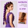 Purple Braided Ponytail Hair Extension, 26-Inch
