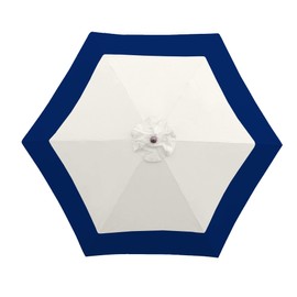 Formosa Covers 9ft 6 Ribs Market Patio Umbrella Replacement Canopy - Top Canvas - 300D UV Protective and Water Resistant Umbrella Fabric - Premium Quality Replacement Canopy Cover ONLY (Duet Navy)