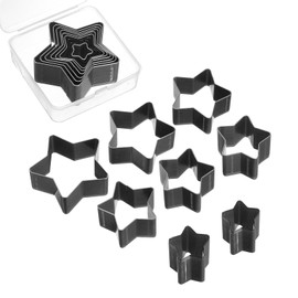 QUARKZMAN Leather Star Shape Punch Cutter Set 8 Sizes Leather Hollow Cutter Kit Durable Punch Die Kit Carbon Steel Leather Punch Tool for Canvas Strap Belt Leathercraft Working 8pcs