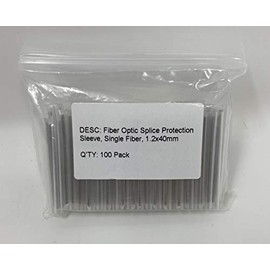 Ultra Spec Cables - Fiber Optic Splice Protection Sleeve, Single Fiber, 40mm (100 Pack)