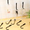 KALIONE 20 Pcs J Shaped Clip-on Hook Stainless Steel Wire