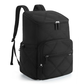TOURIT TOURIT Insulated Backpack Cooler: 30 Cans Waterproof Leakproof Soft Cooler Bag Beach Travel Picnic Camping Black