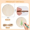 HOLDLEAF Pack of 18 Round Wooden Discs with Hole