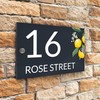 Badgemaster Modern Anthracite House Number Sign Plaque Stainless Steel Standoffs
