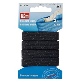 Prym Standard Elastic 2m x 12mm, Polyester, Black