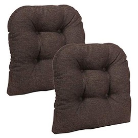 Klear Vu Omega Non-Slip Overstuffed Dining Chair Pad, 2 Count (Pack of 1), Chestnut