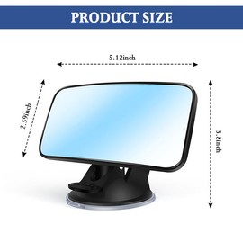 Baby Car Mirror,HD & Wide Angle Suction Cup Car Mirror for Baby with 360° Adjustable,Universal Car Seat Mirror for Baby Rear Facing Car Accessories Interior Fits Car Truck SUV