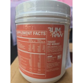 Raw X Bum Thavage Pre-Workout Peach Bum 518 grams