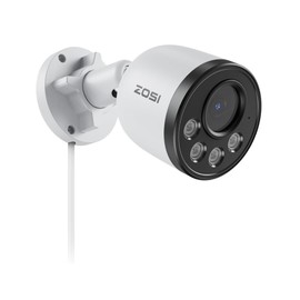 ZOSI 4MP Add-on PoE Security Camera,Indoor Outdoor,100ft Night Vision,Person Vehicle Detection,One-Way Audio,Metal Housing,Only Work with Same Brand 5MP 4K Network Video Recorder NVR Systems