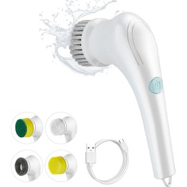 Cepillo de Limpieza Eléctrico Giratorio 5 en 1 Inalámbrico para Cocina y Baño