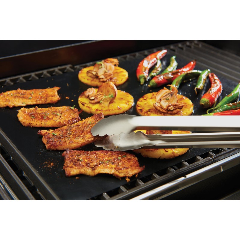 GrillPro 97020 Non-Stick Cooking Mat Medium, 2-Pack, Black