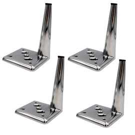 Hyever Metal Sofa Legs Cabinet Wardrobe Furniture Feet,Pack of 4 Chrome Finish (150mm)