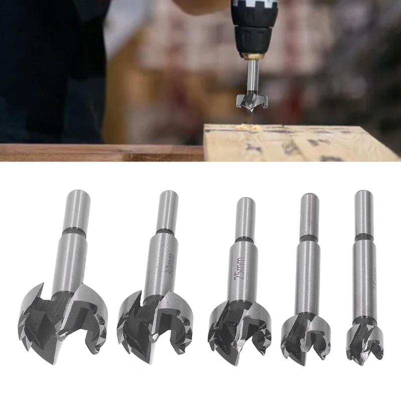 5pcs Forstner Bit Set Professional Multitooth Flat Wing Drill Bits