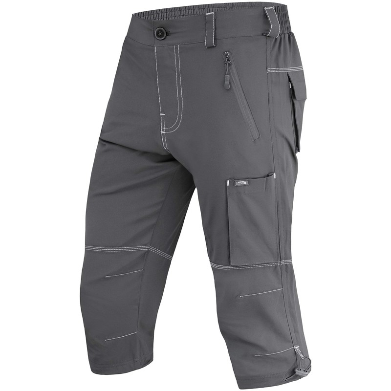 Brisk Bike 3/4 MTB Short Mountain Bike Cycling Short (Grey,