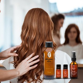 OLEUM VITAE Kit de Aceites Esenciales para el Brillo del Cabello. Ingredientes Naturales. Cabello Sedoso y Brillante