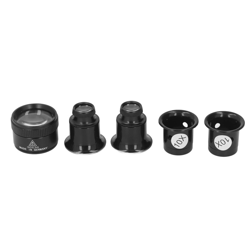 5 Pcs Monocular Magnifier 10X 20X 30X 30x36mm Multifunctional Light