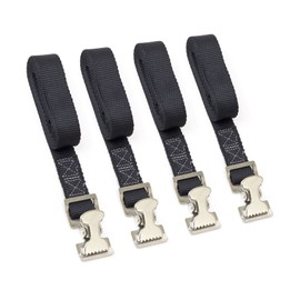 PowerTye 1in x 4ft Utility Lashing Strap - Made in USA - 150 lb. Working Load Limit / 450 lb. Breaking Strength - Red (4-Pack)