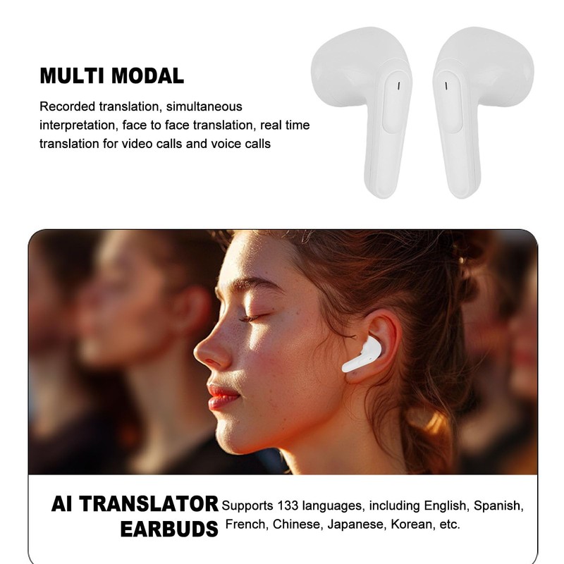 Dpofirs AI Real Time Translator Earbuds 133 Languages, Bluetooth 5.4Translator