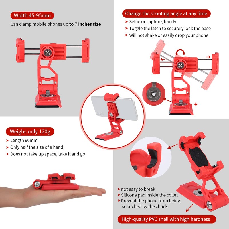 IFOOTAGE Phone Tripod Mount, Smartphone Tripod Adapter with 38mm/50mm Base