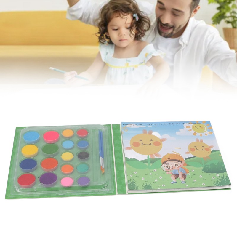 2 In 1 Watercolor Paint Coloring Book DIY Watercolor Drawing