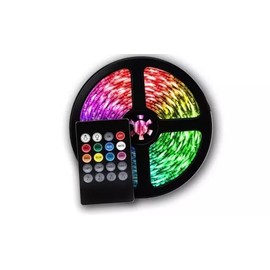 LAX USB LED Light Strip with Remote, RGB DIY Colors TV LED for Gaming Lights, Ambient Lighting Kit (15 Feet)