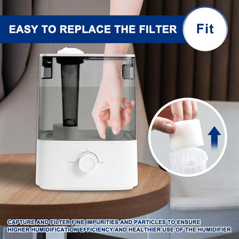 Top-Fill Humidifier Replacement Filter Compatible with Levoit Dual150 Dual200S Classic160