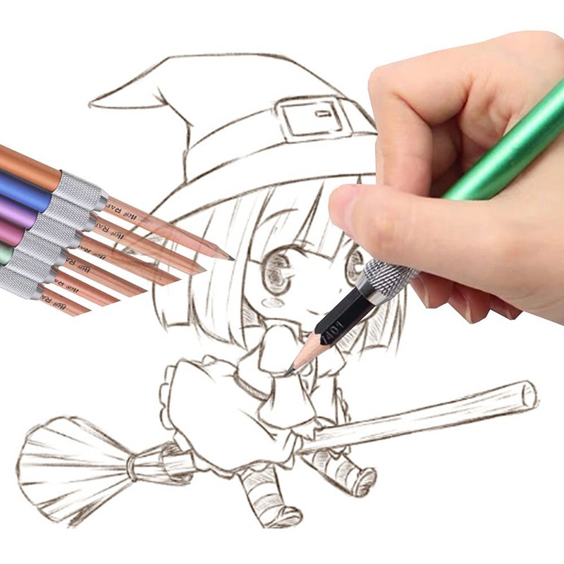 Pencil Extension Holder Auxiliary Axis Pencil Cap Auxiliary Axis Set