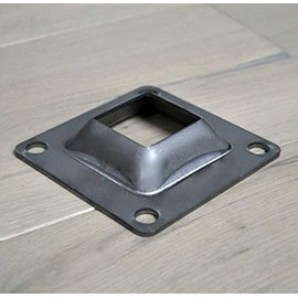1 Pcs 4" x 4" Square Beveled Bracket Flange Base Plate Steel for 1-1/2" Metal Post Skirt | #AA56DL