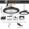 300W-1Pack UFO LED High Bay Light,30000lm 6000K Daylight 2000W Equivalent