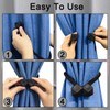 Yatinkim 2 Pack Magnetic Black Curtain Tiebacks Drapes Ties Window