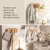 Umbra Umbra Picket 5 Hooks, Wall-Mounted Rail, Doubles as Art,