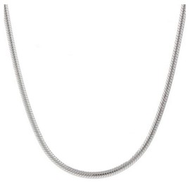 925 Sterling Silver necklace 1.3MM- 3MM Italian Solid Round Snake Chain silver Necklace- Durable Chain for Pendants, Rounded Herringbone Magic Flexible Snake, Men and Women, Jewelry Accessories and