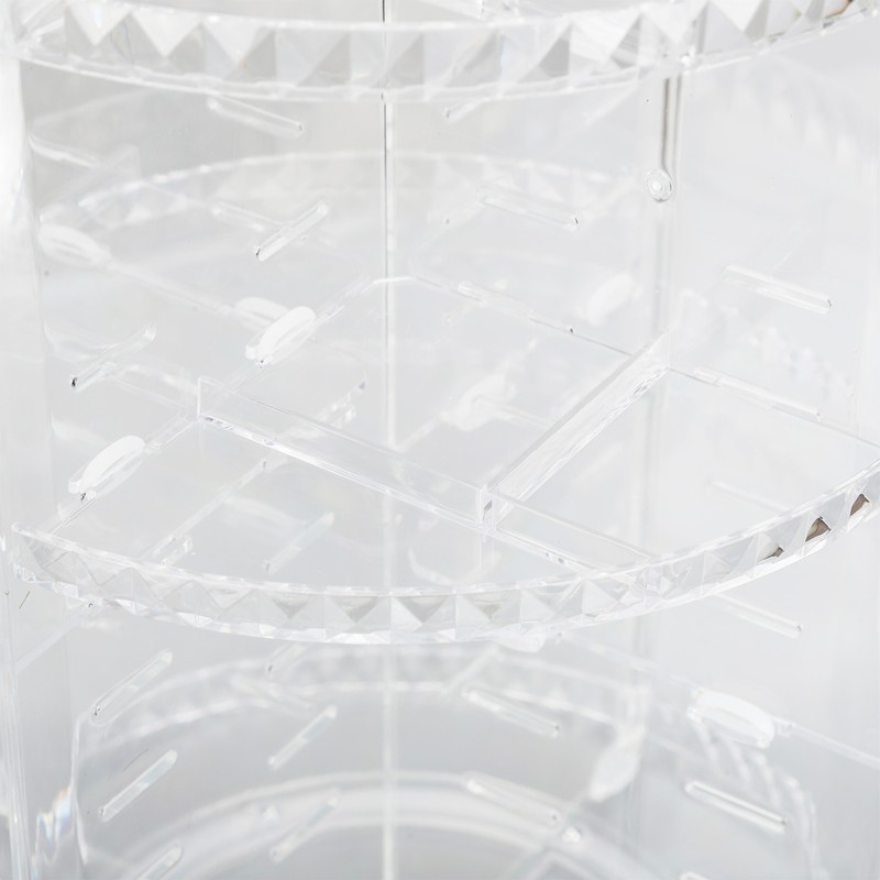 360 Degree Rotation Rotating Makeup Organizer Transparent Stable Base Cosmetic