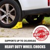 SECURITYMAN Heavy Duty Wheel Chocks (2 Pack) - Durable, Non-Slip,