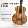 Caramel CB207 Acacia Baritone Acoustic Electric Ukulele with Truss Rod