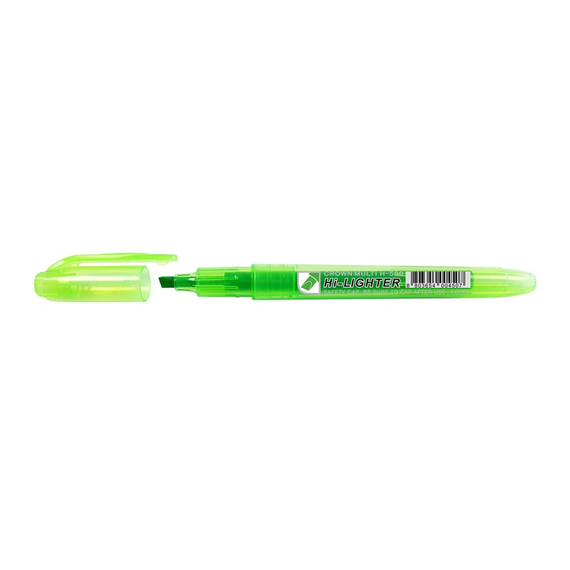 CROWN H-500 Highlighter Pens Chisel Tip Slim Highlighters - Pack