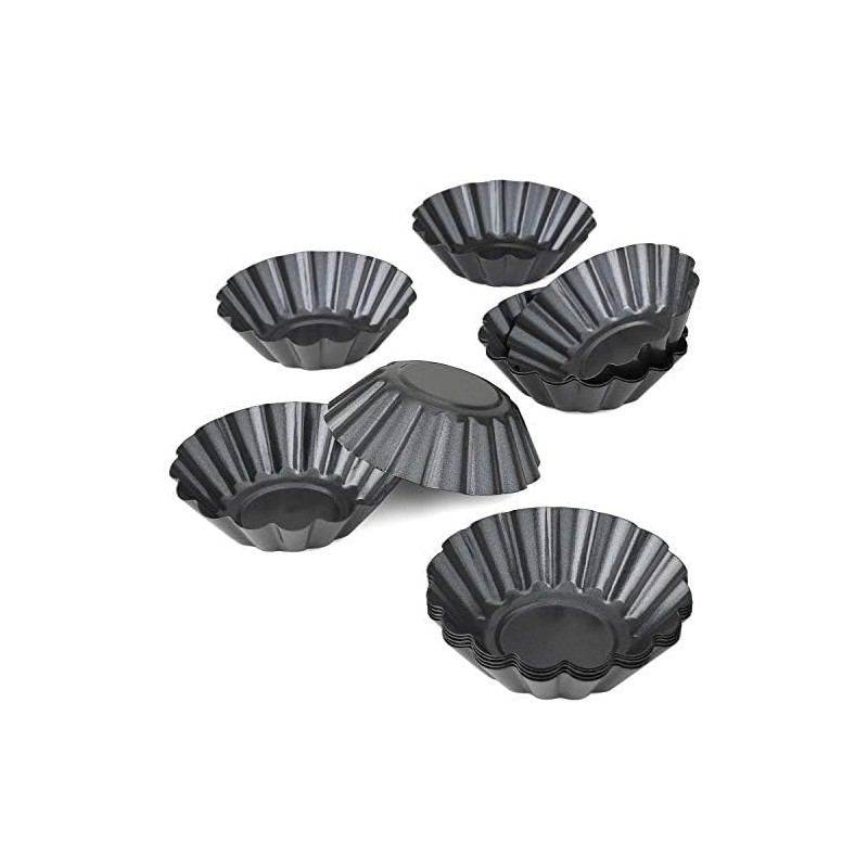 Egg Tart Mold Set of 12 Carbon Steel Upgrade Bigger