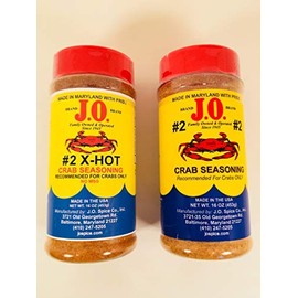 combo pack / bundle 16 oz #2 Crab Seasoning and 16 oz X-Hot Crab seasoning
