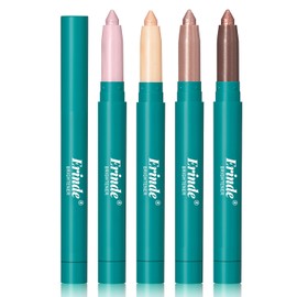 Erinde Palillo de Sombra de Ojos de 4 Colores, Palo Abrillantador de Ojos, Maquillaje de Sombra de Ojos Cremoso Shimmer, Juego de Lápices Delineador de Ojos Con Brillo Impermeable de Larga Duración